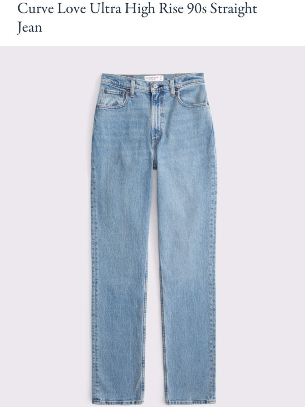 Abercrombie & Fitch Women's Curve Love Extra High Rise 90s Straight Jean 31 XL
